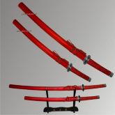 Samurai Katana, Wakizashi - Cj. 2 Espadas+suporte